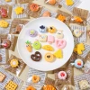 Children's simulation mini bread, dessert, food play, miniature small ornaments, house play toys, video shooting scene props Specification image